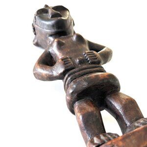 Hand-Carved Wooden African Tribal Fertility Spoon - Symbol of Prosperity